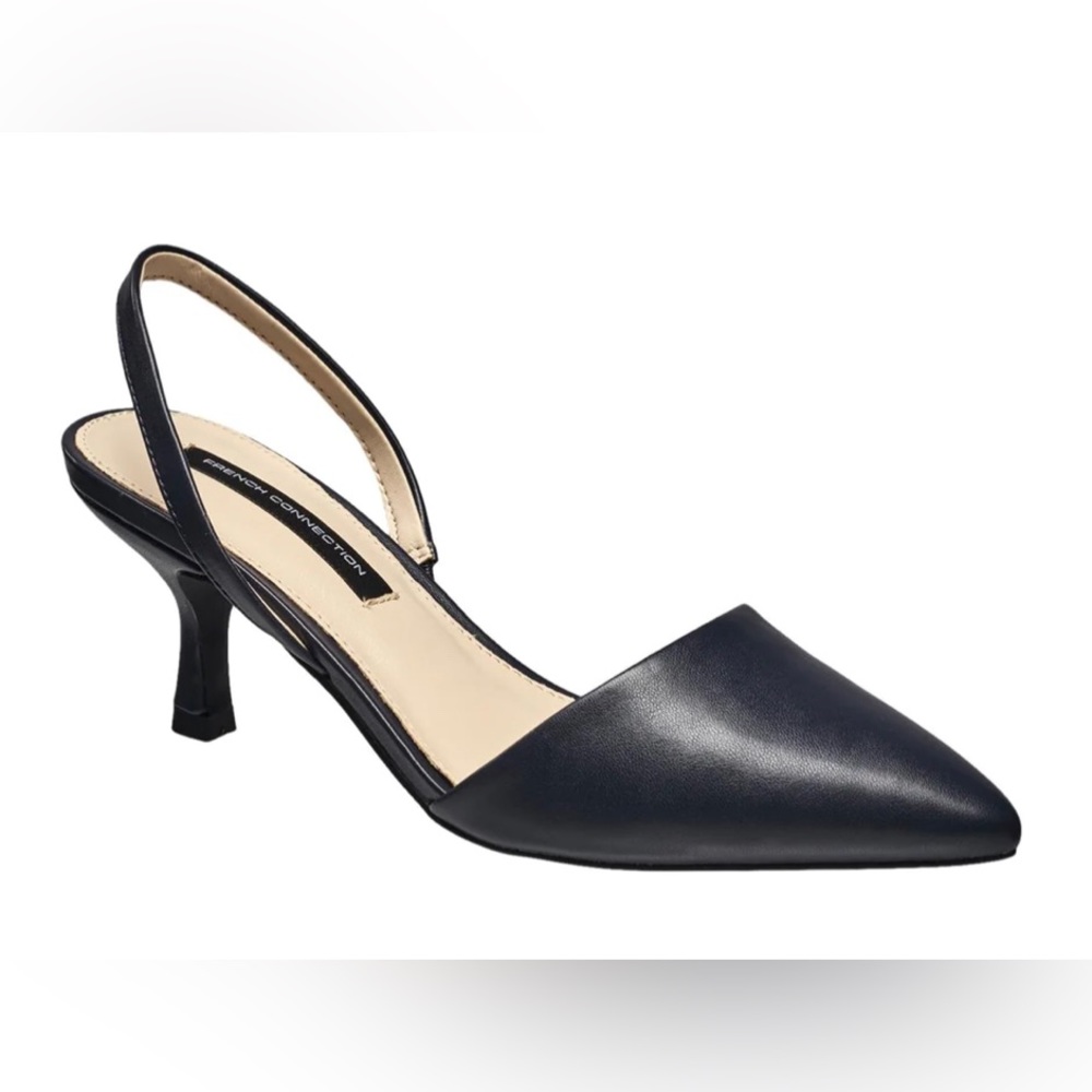 NWOT French Connection Size 7.5 Slingback Heel navy